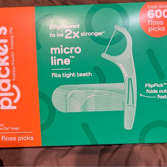 Plackers Dental Floss Picks Micro Line Fresh Mint (600 Count). - Picture 1 of 5